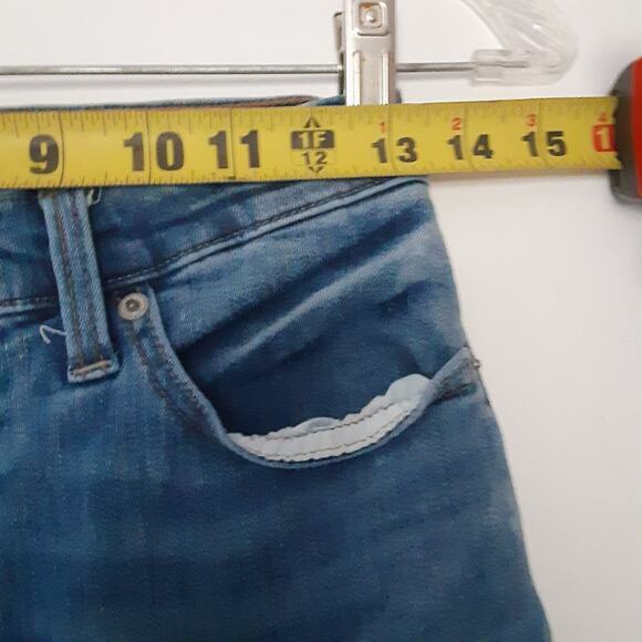 Lucky Brand Jeans Mid Rise Super Skinny Ava Women's 4/27 Ankle Fringe Distressed - Picture 11 of 13